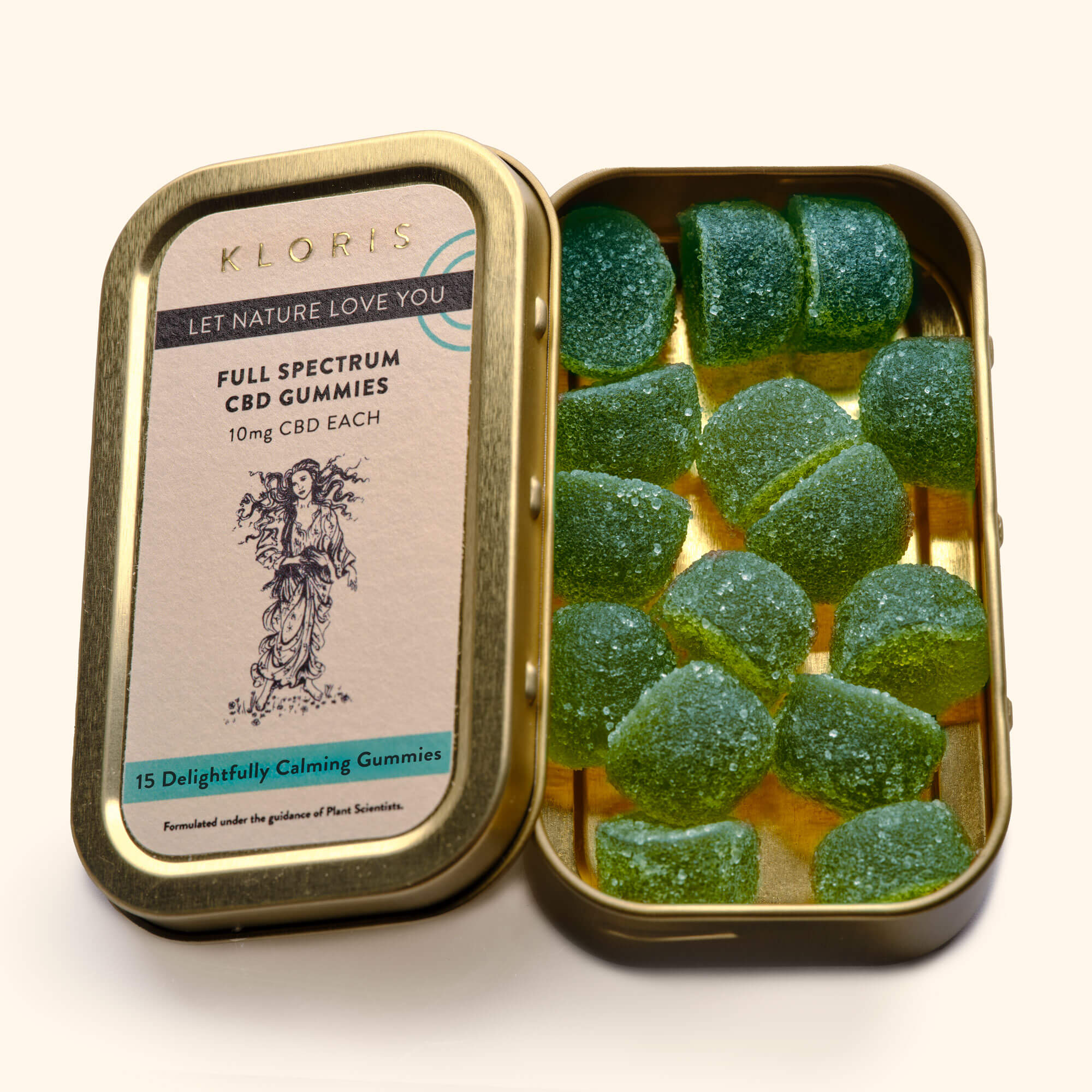 Tin of 15 full spectrum cbd gummies