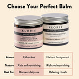 Comparison table of Kloris cbd balms