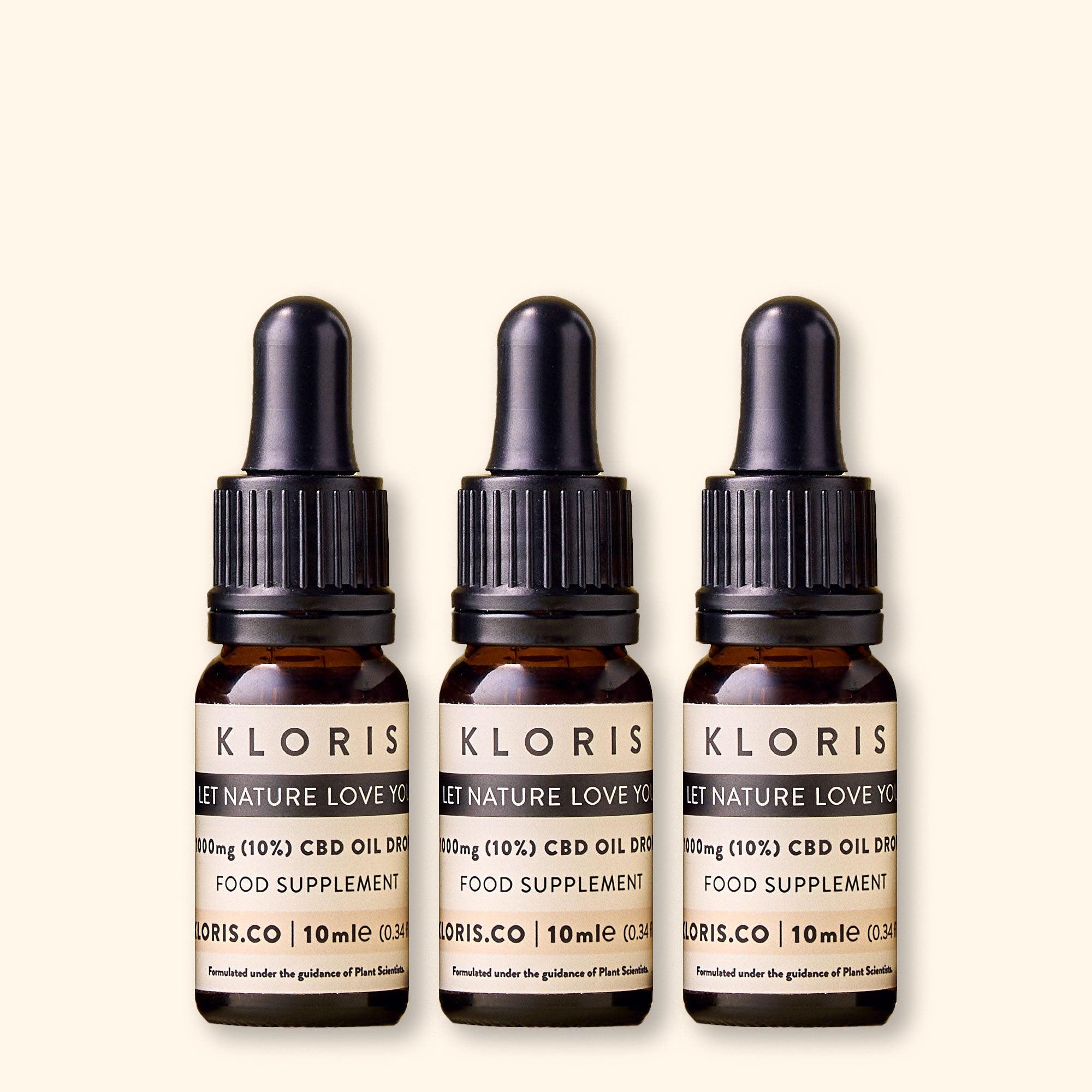 1000mg CBD Oil Triple Pack - Kloris